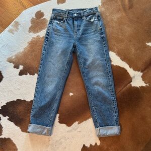 American Eagle Super High Rise Straight Jeans 0